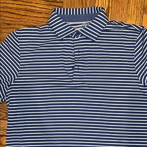 Vineyard Vines Navy and White Striped Polo